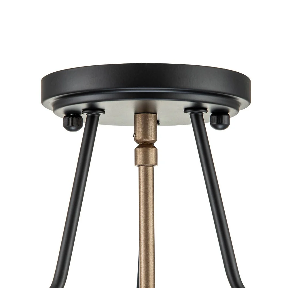 Modern Farmhouse Drum Glass Semi Flush Mount - Image 10