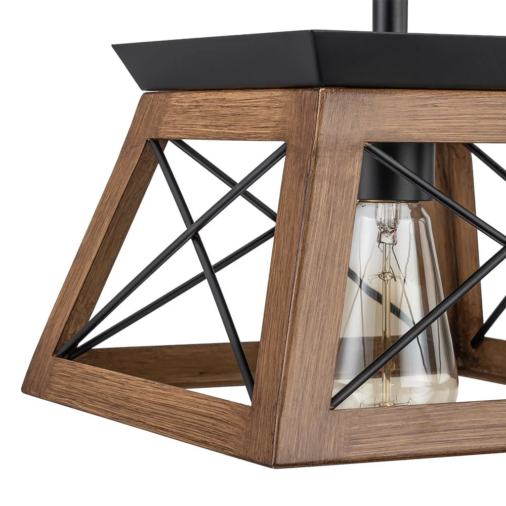 Modern Farmhouse Geometric Lantern Pendant Light - Image 11