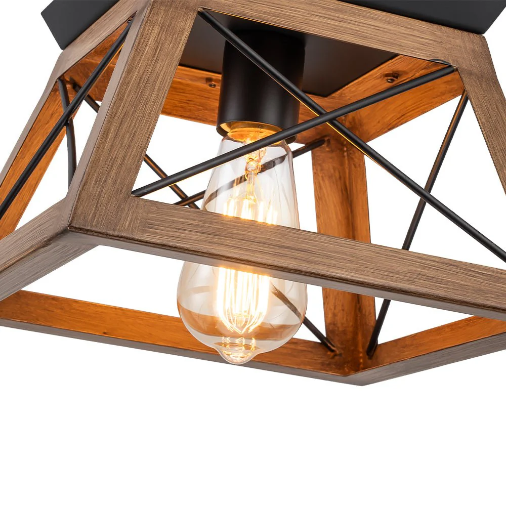Modern Farmhouse Geometric Lantern Pendant Light - Image 12