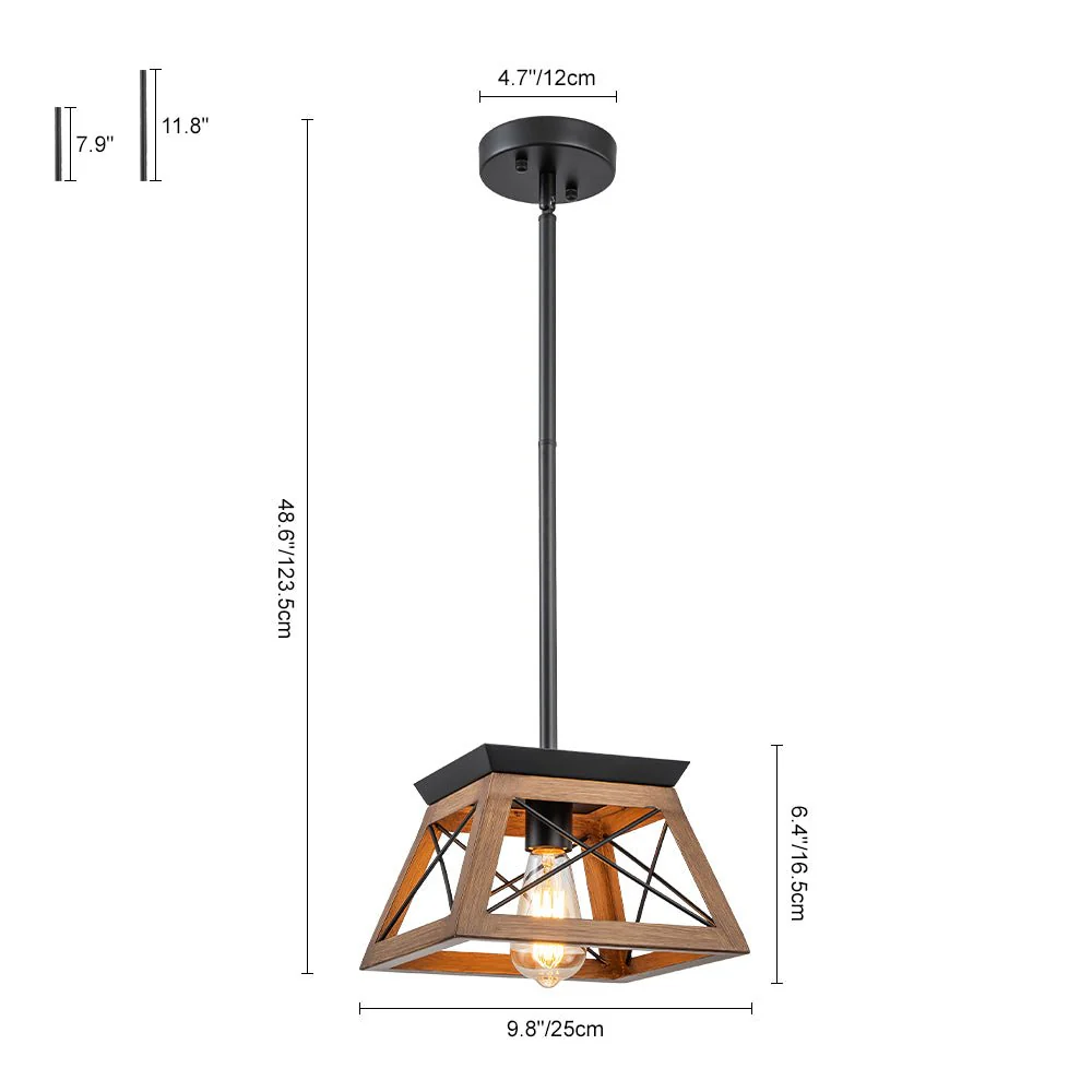 Modern Farmhouse Geometric Lantern Pendant Light - Image 22