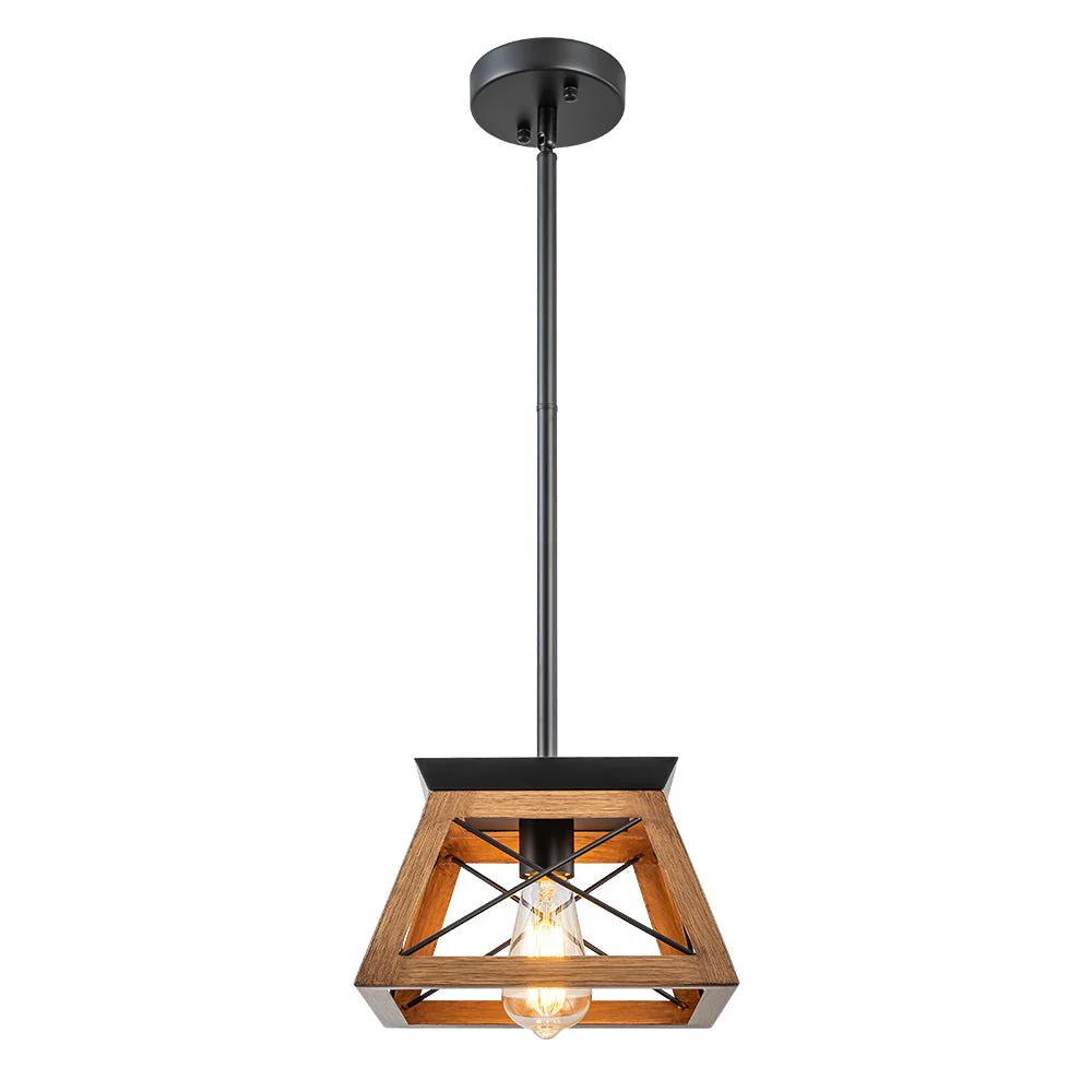Modern Farmhouse Geometric Lantern Pendant Light - Image 6