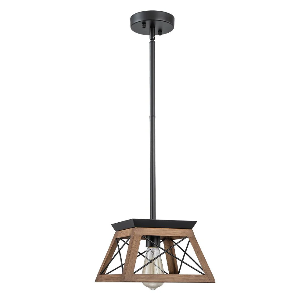 Modern Farmhouse Geometric Lantern Pendant Light - Image 7