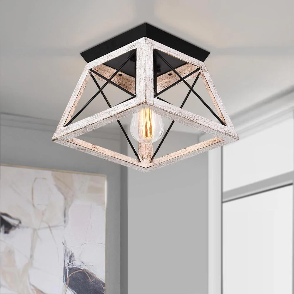 Modern Farmhouse Square Flush Mount Light - Image 3
