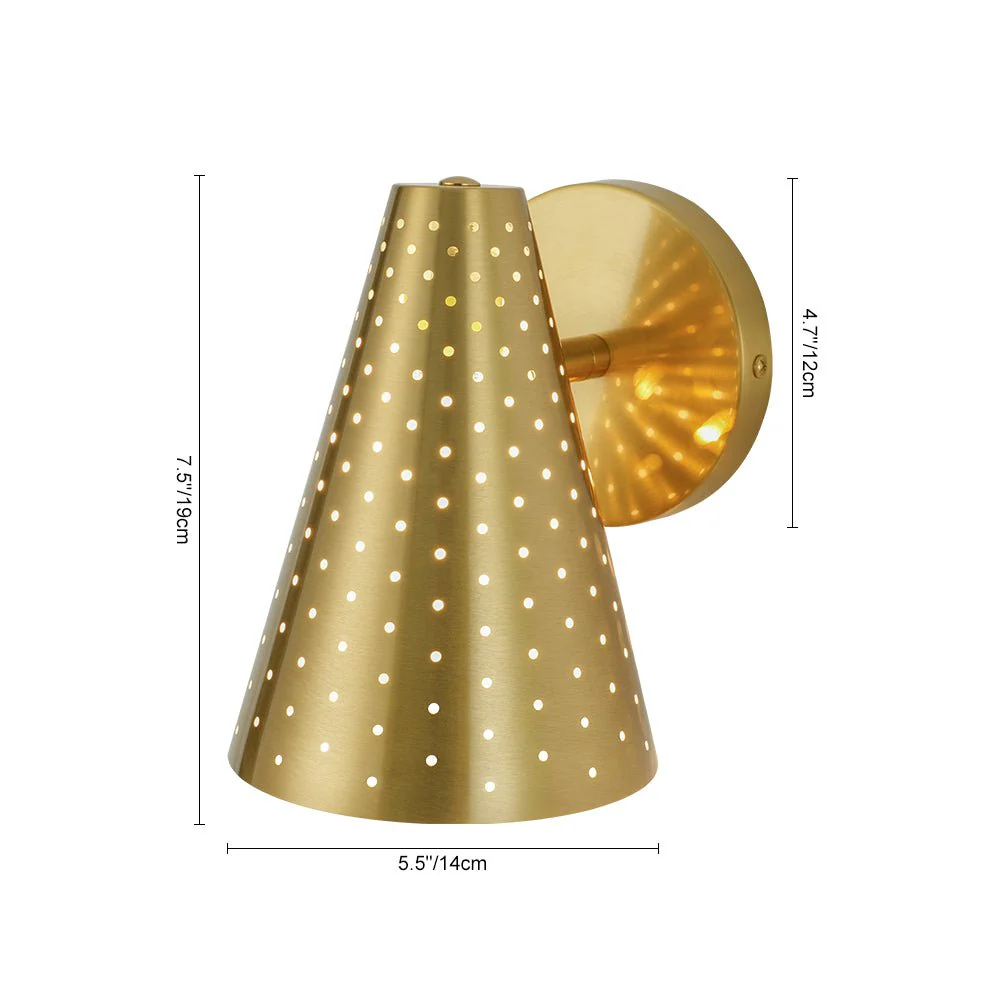 Modern Funky 1-Light Starry Pinhole Cone Wall Sconce - Image 13