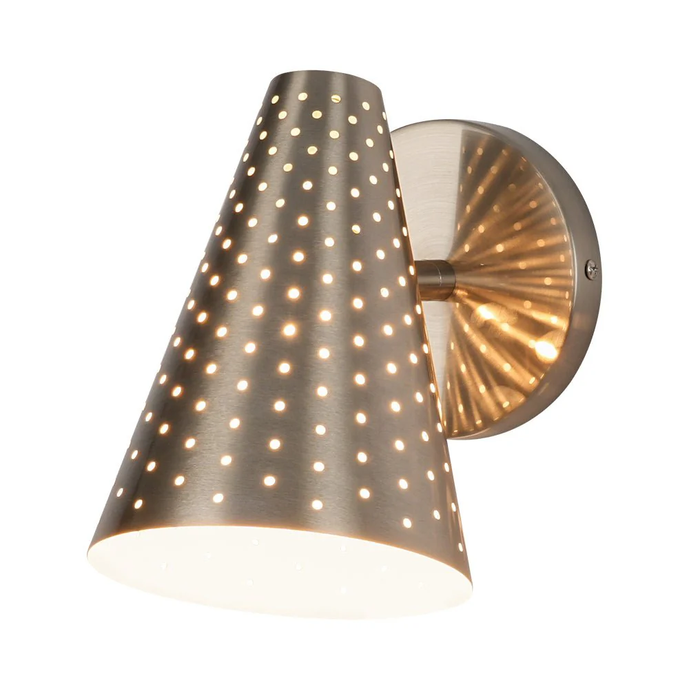 Modern Funky 1-Light Starry Pinhole Cone Wall Sconce - Image 17