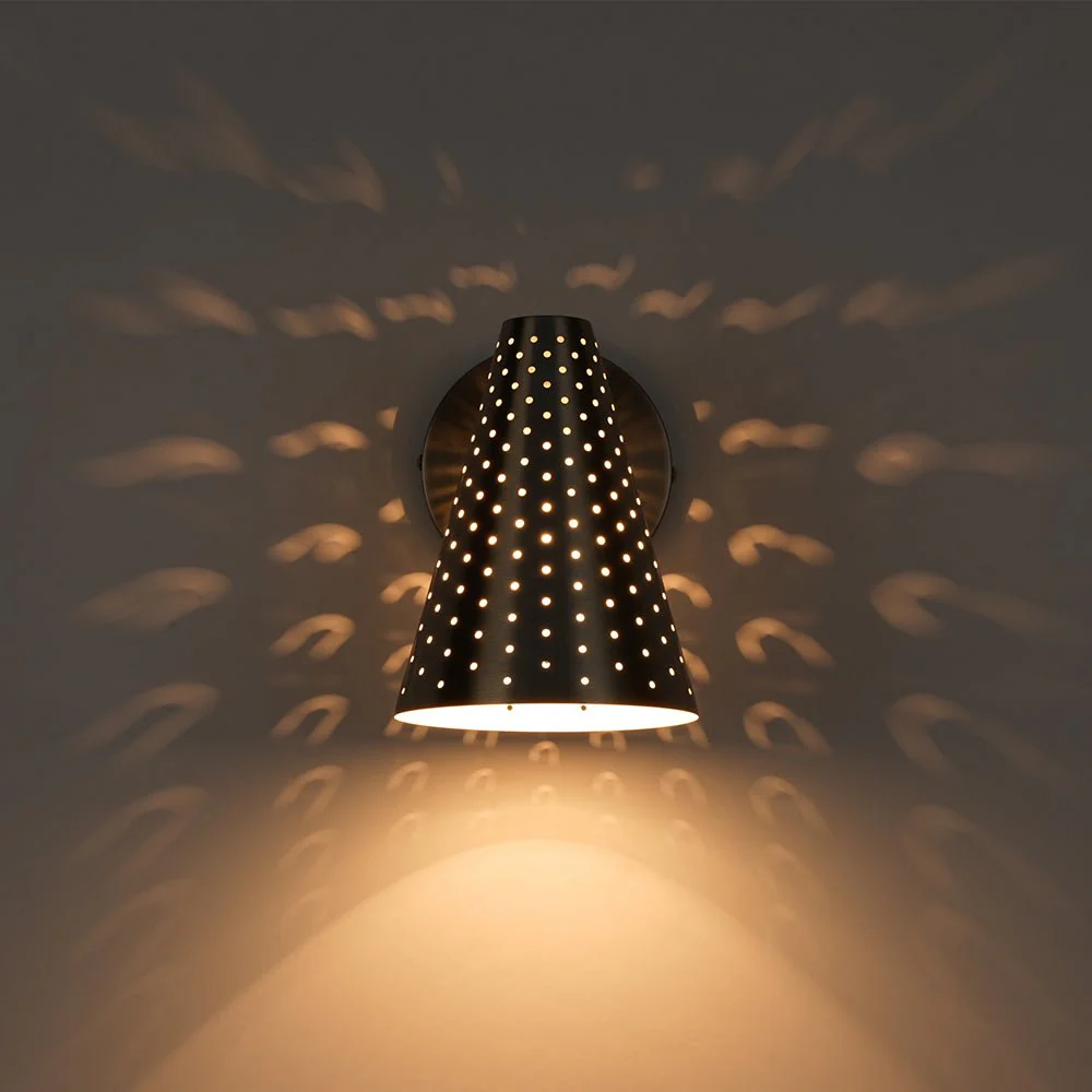 Modern Funky 1-Light Starry Pinhole Cone Wall Sconce - Image 25