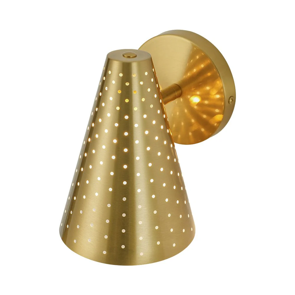 Modern Funky 1-Light Starry Pinhole Cone Wall Sconce - Image 5