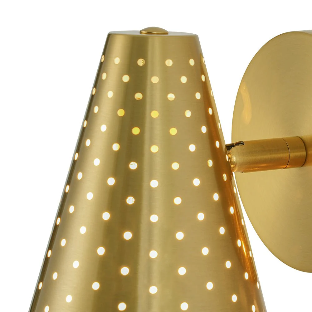 Modern Funky 1-Light Starry Pinhole Cone Wall Sconce - Image 9