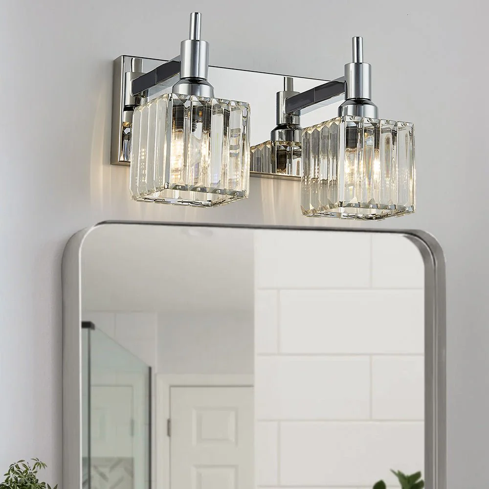 Modern Glam Crystal Bathroom Vanity Light - Image 3