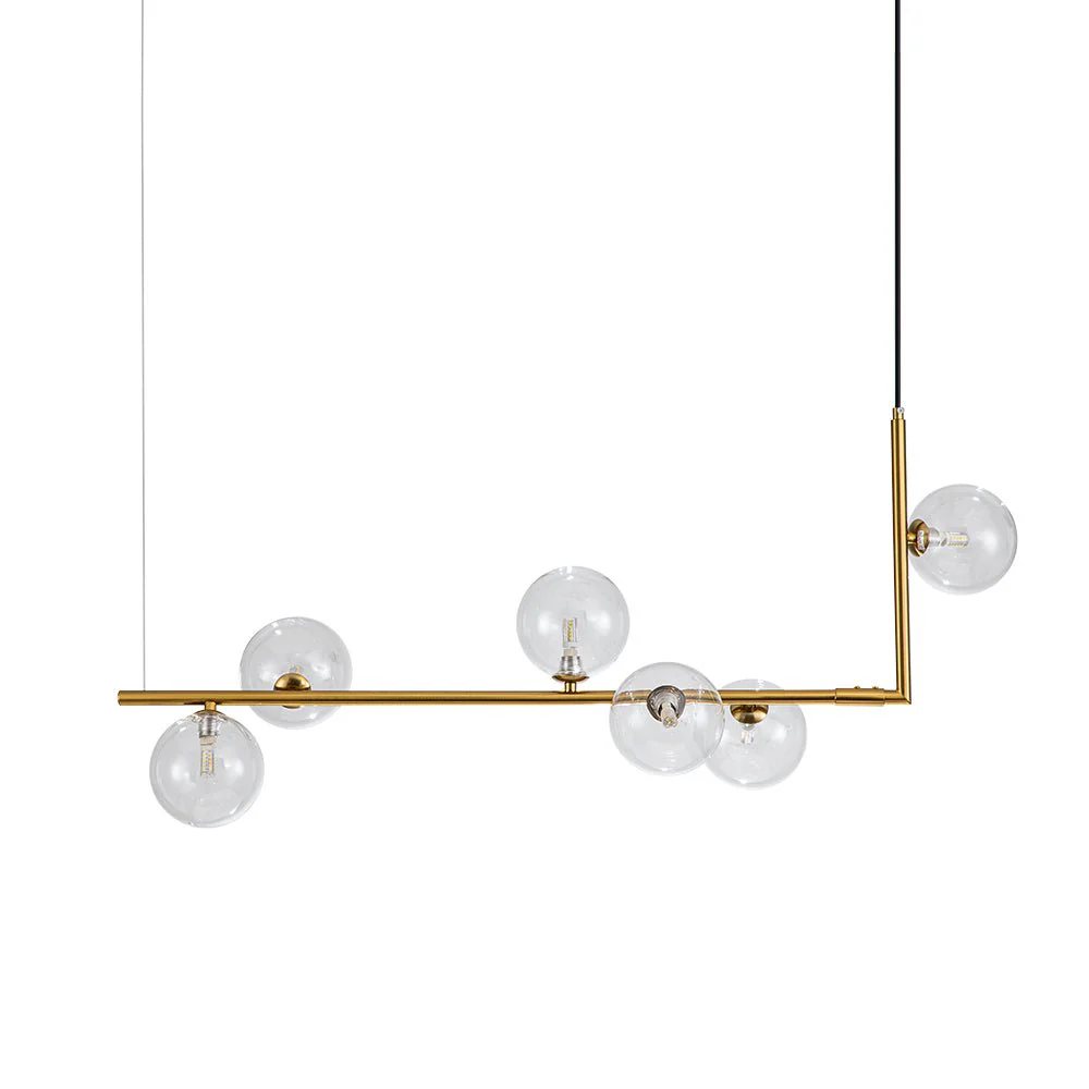 Modern Glass Bubble Kitchen Island Linear Pendant - Image 5