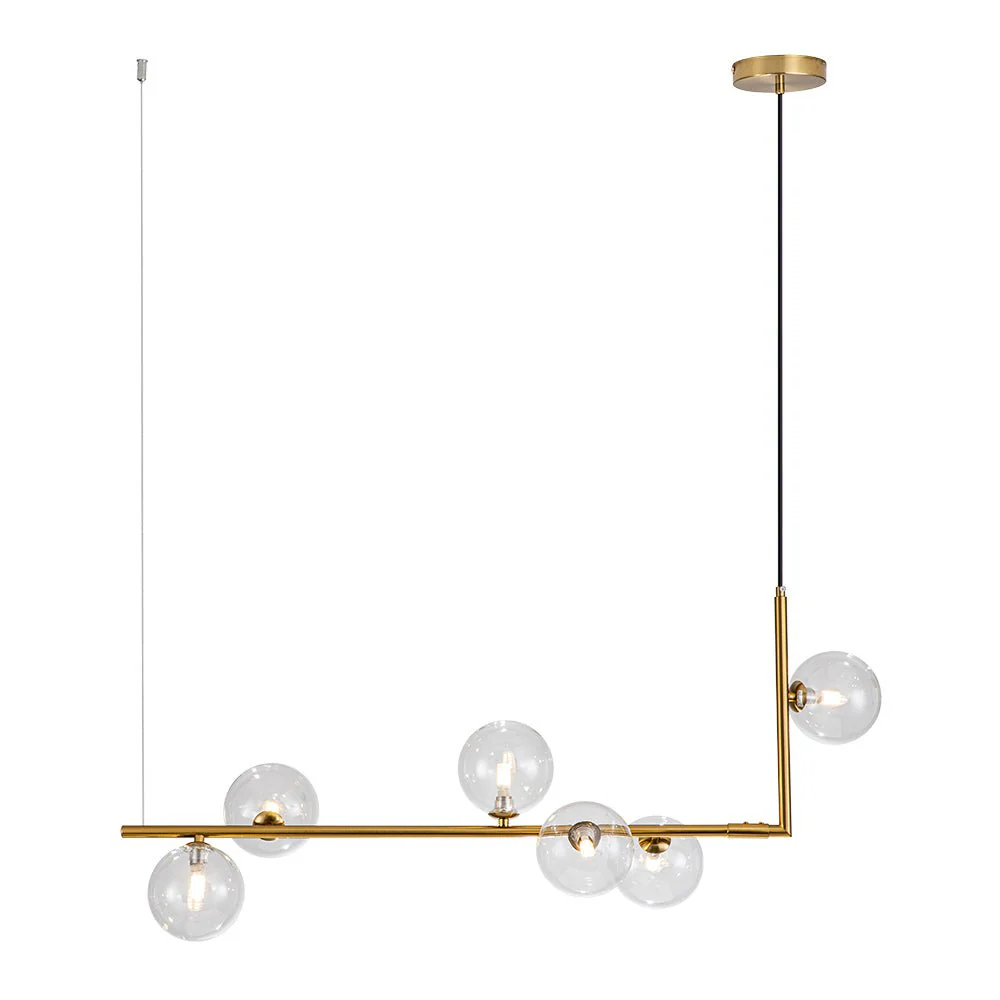 Modern Glass Bubble Kitchen Island Linear Pendant - Image 6