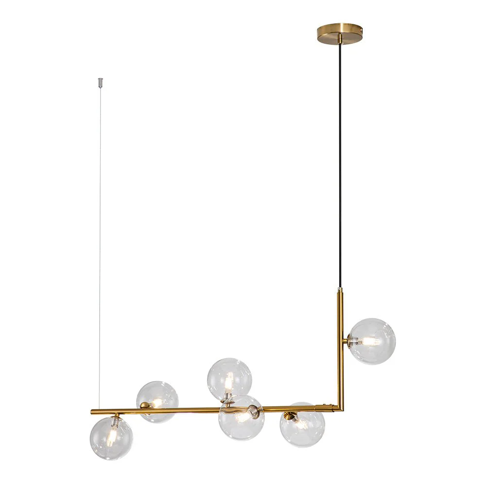 Modern Glass Bubble Kitchen Island Linear Pendant - Image 7