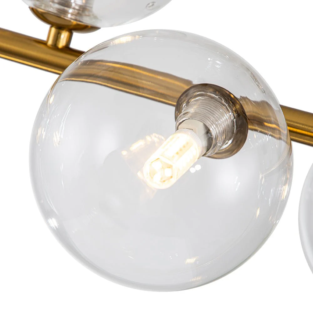 Modern Glass Bubble Kitchen Island Linear Pendant - Image 8