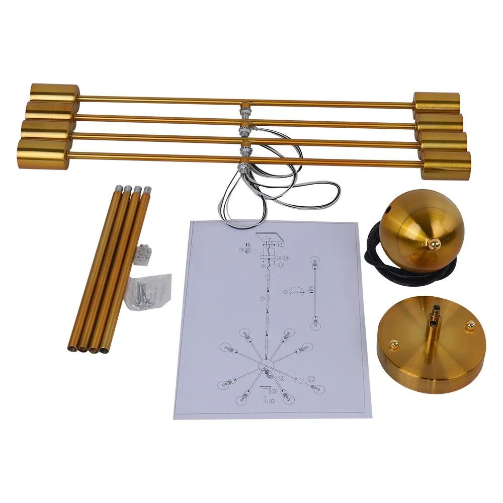 Modern Globe Linear Sputnik Chandelier - Image 16