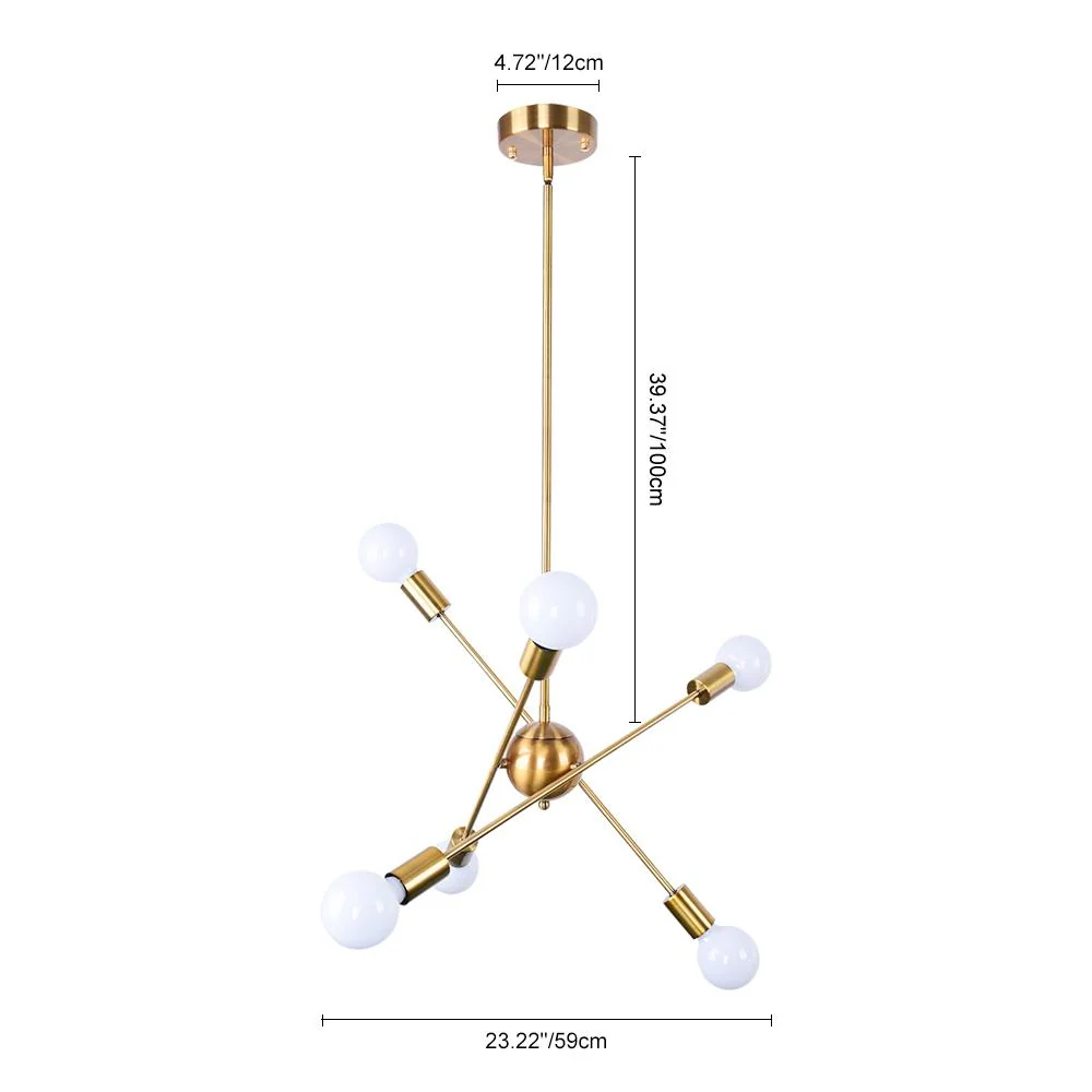 Modern Globe Linear Sputnik Chandelier - Image 17