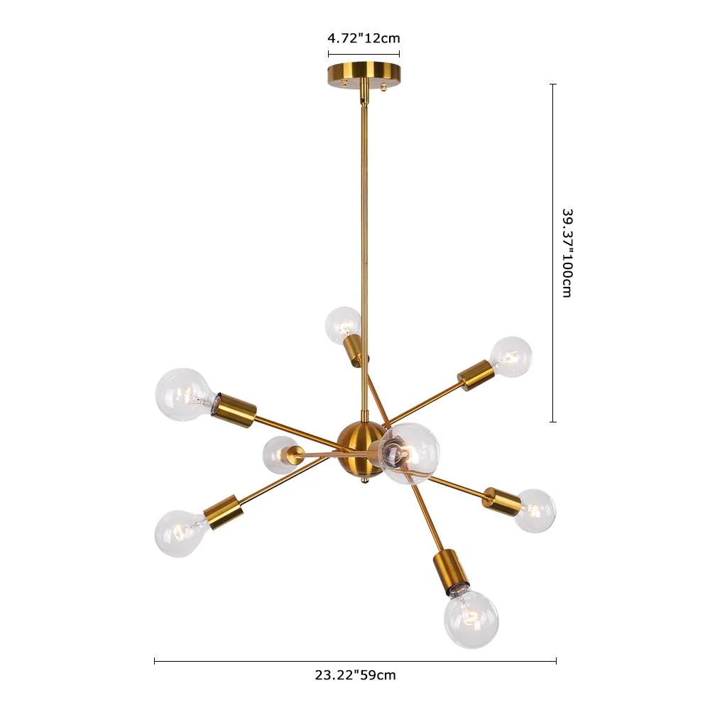 Modern Globe Linear Sputnik Chandelier - Image 18