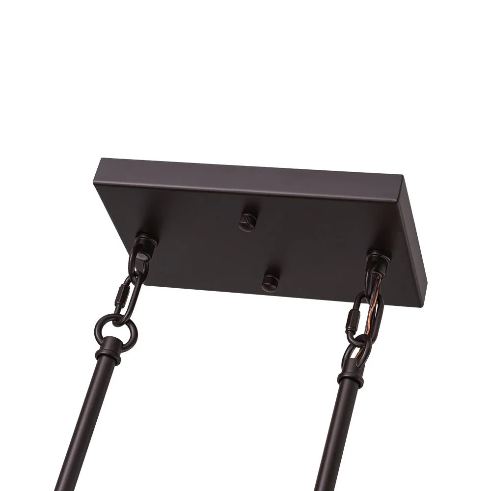 Modern Industrial Cross Linear Island Chandelier - Image 13