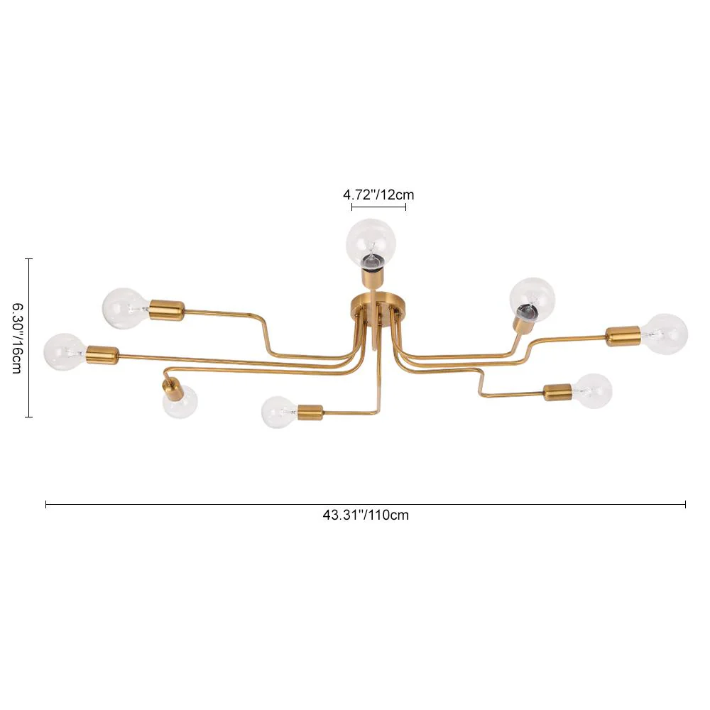 Modern Industrial Semi Flush Sputnik Light - Image 16