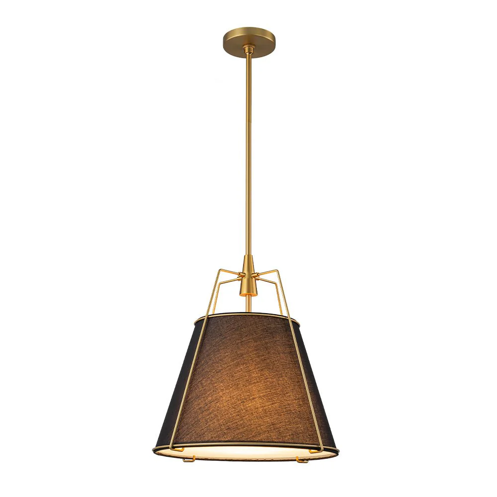 Modern Fabric Conical Drum Cage Pendant Light - Image 19