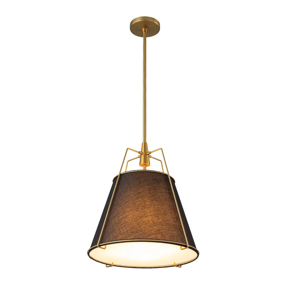 Modern Fabric Conical Drum Cage Pendant Light - Image 20