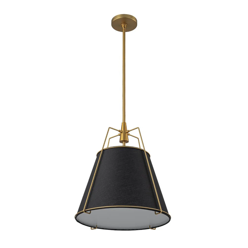 Modern Fabric Conical Drum Cage Pendant Light - Image 21