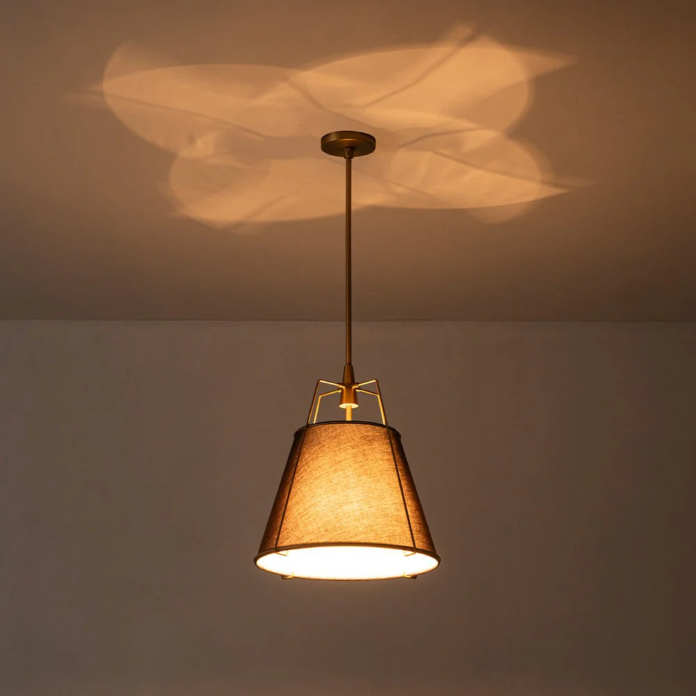 Modern Fabric Conical Drum Cage Pendant Light - Image 24