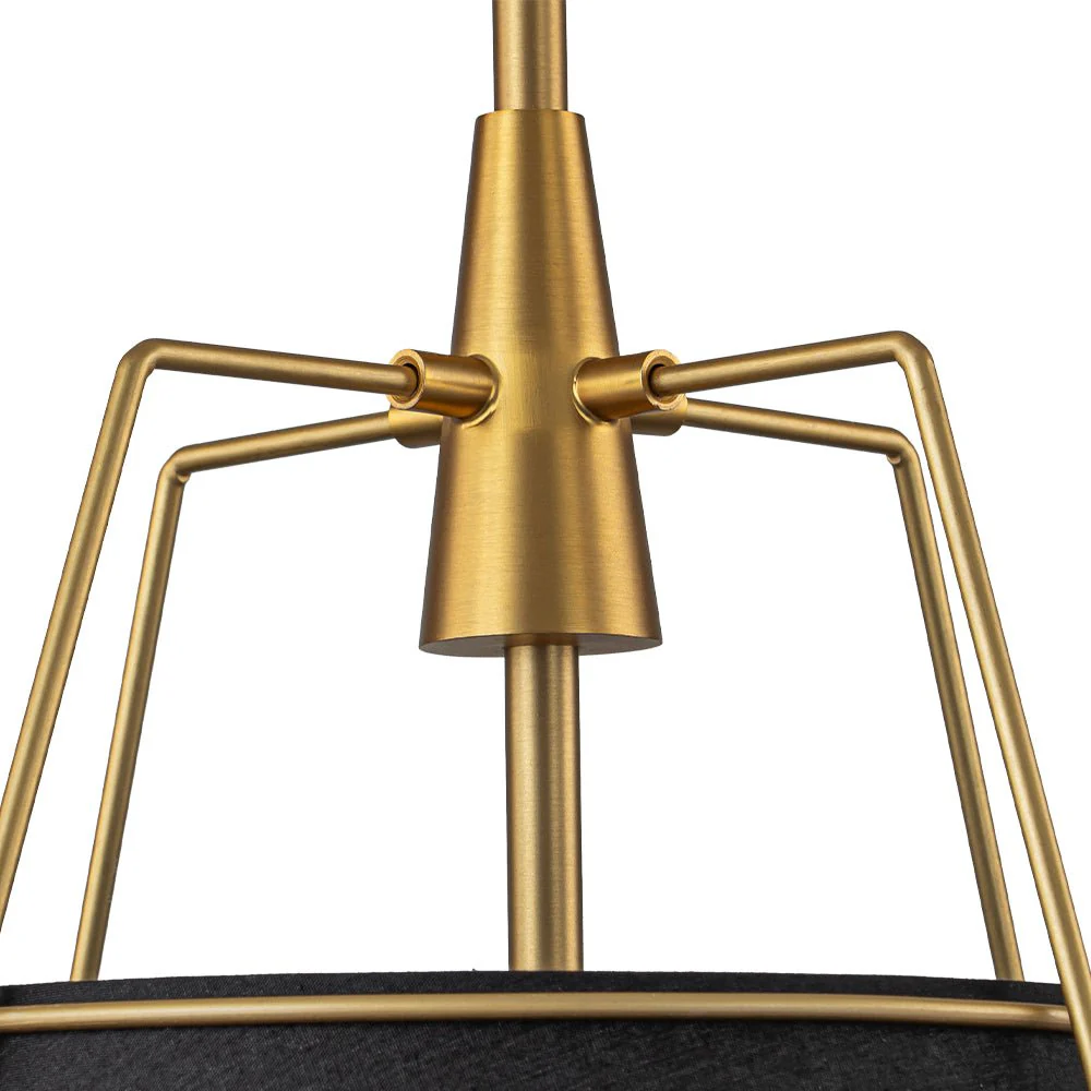 Modern Fabric Conical Drum Cage Pendant Light - Image 26