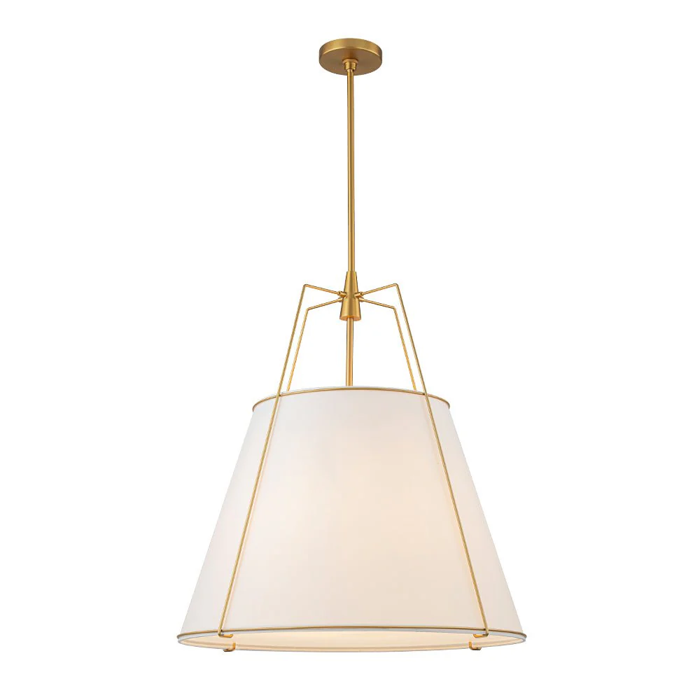 Modern Fabric Conical Drum Cage Pendant Light - Image 28