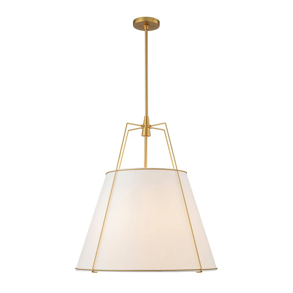 Modern Fabric Conical Drum Cage Pendant Light - Image 34