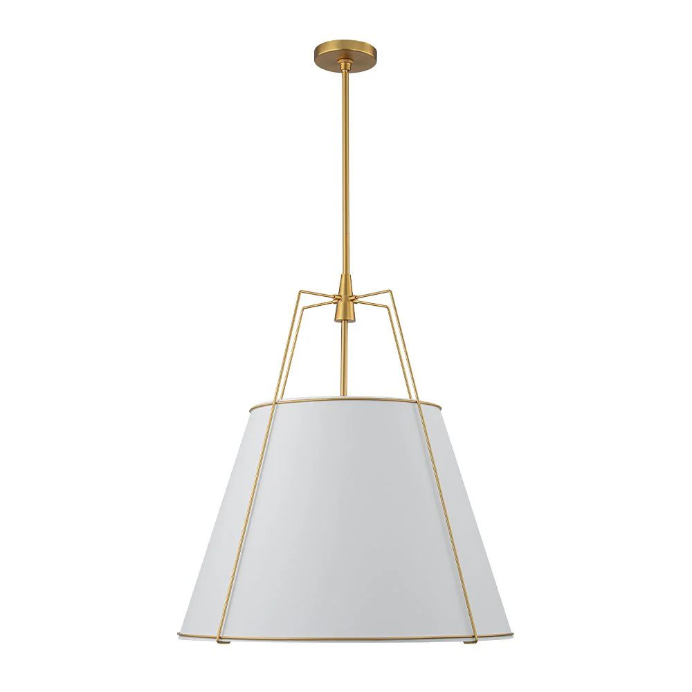 Modern Fabric Conical Drum Cage Pendant Light - Image 35