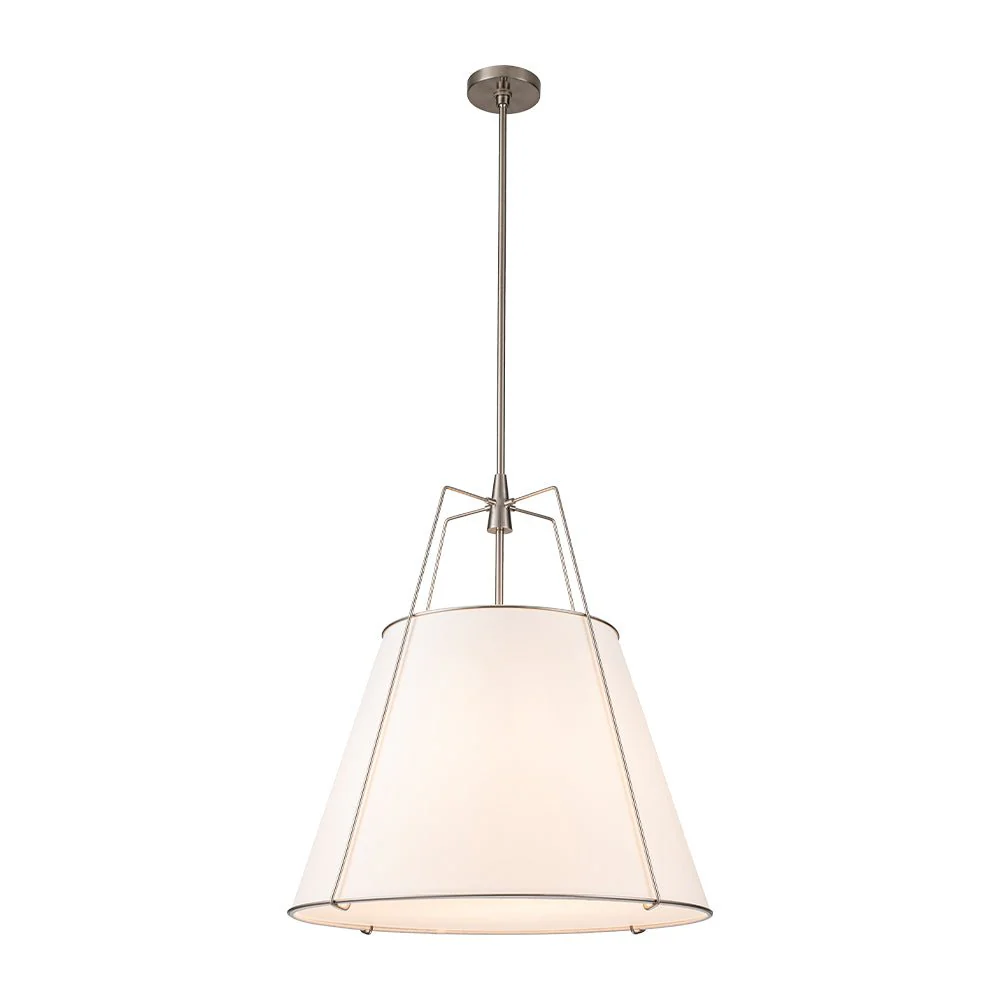 Modern Fabric Conical Drum Cage Pendant Light - Image 36