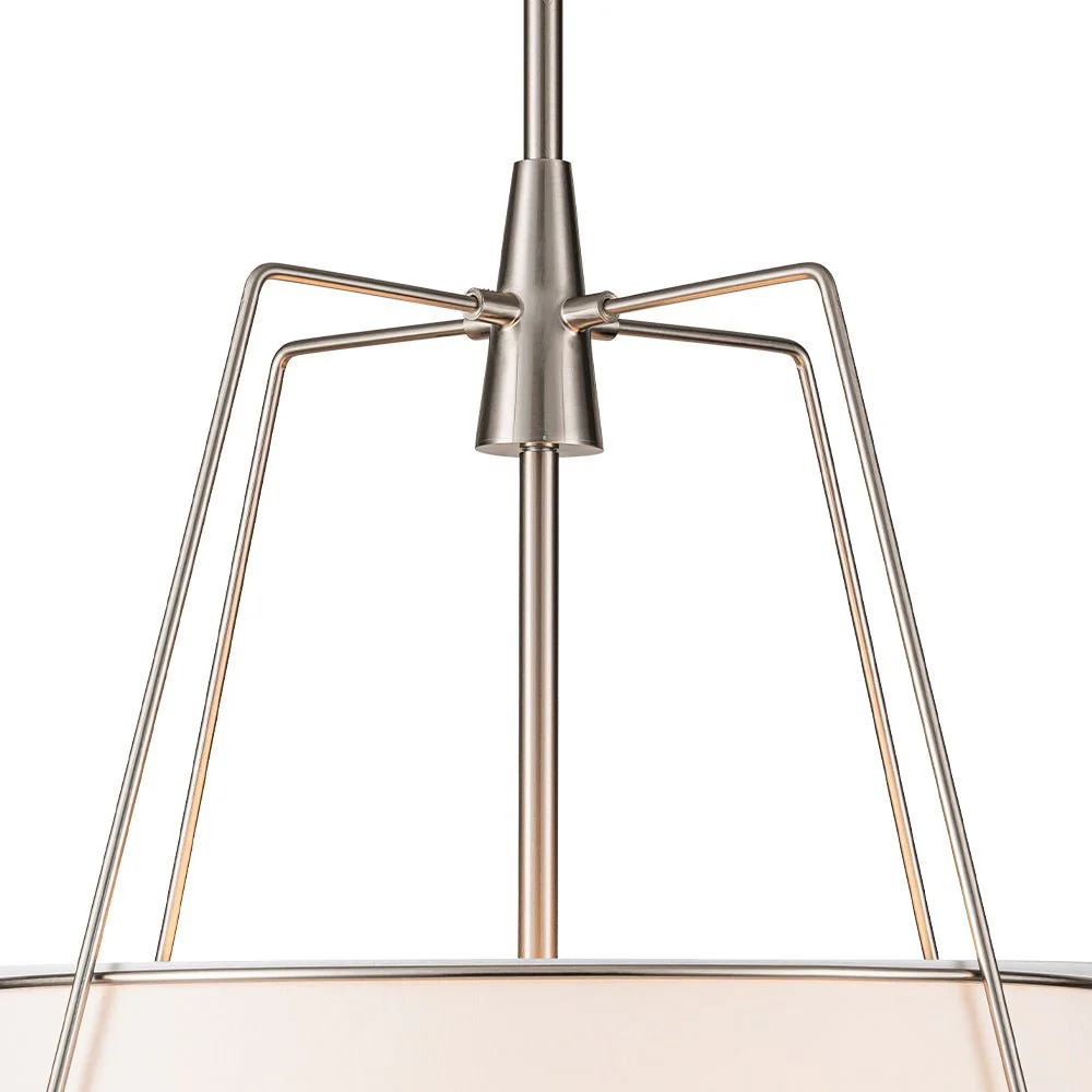 Modern Fabric Conical Drum Cage Pendant Light - Image 38