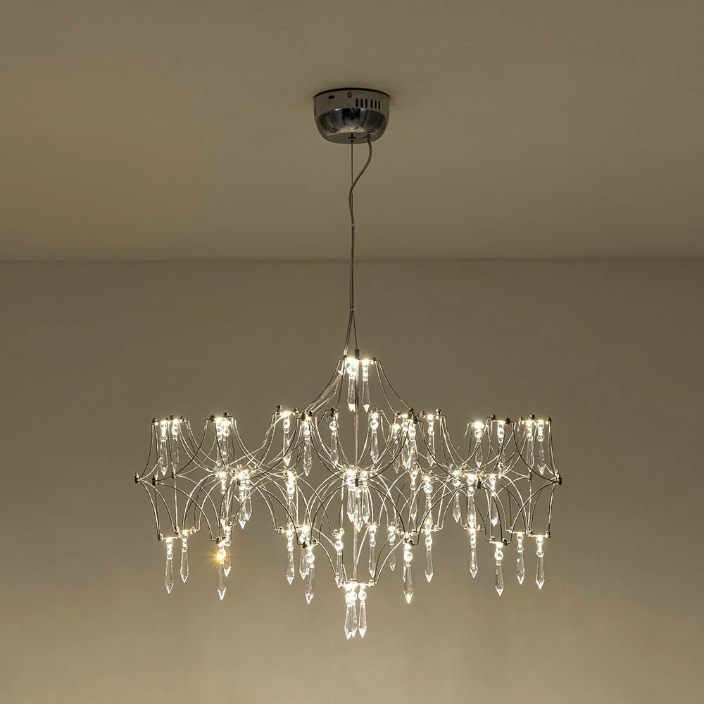 (OpenBox) Modern Luxe Glam Starry Sky LED Crystal Chandelier - Image 10