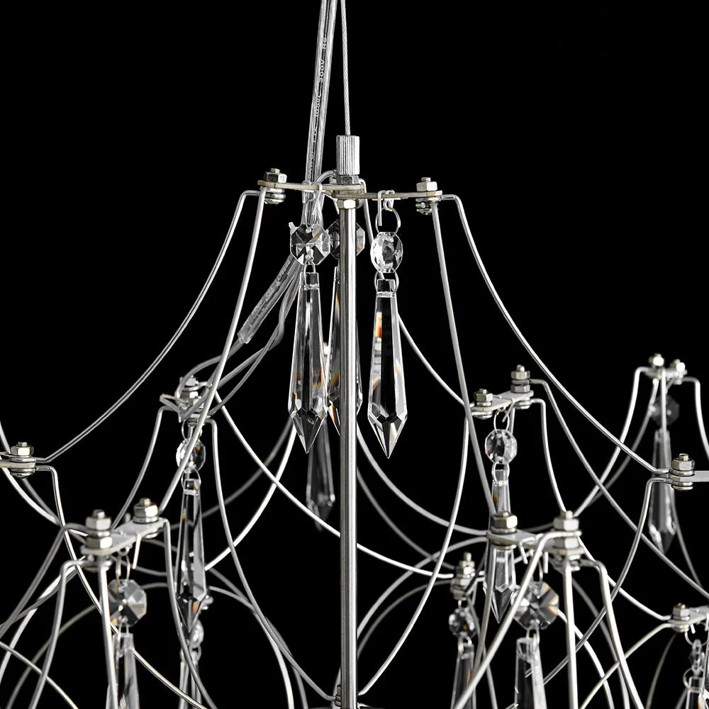 (OpenBox) Modern Luxe Glam Starry Sky LED Crystal Chandelier - Image 15
