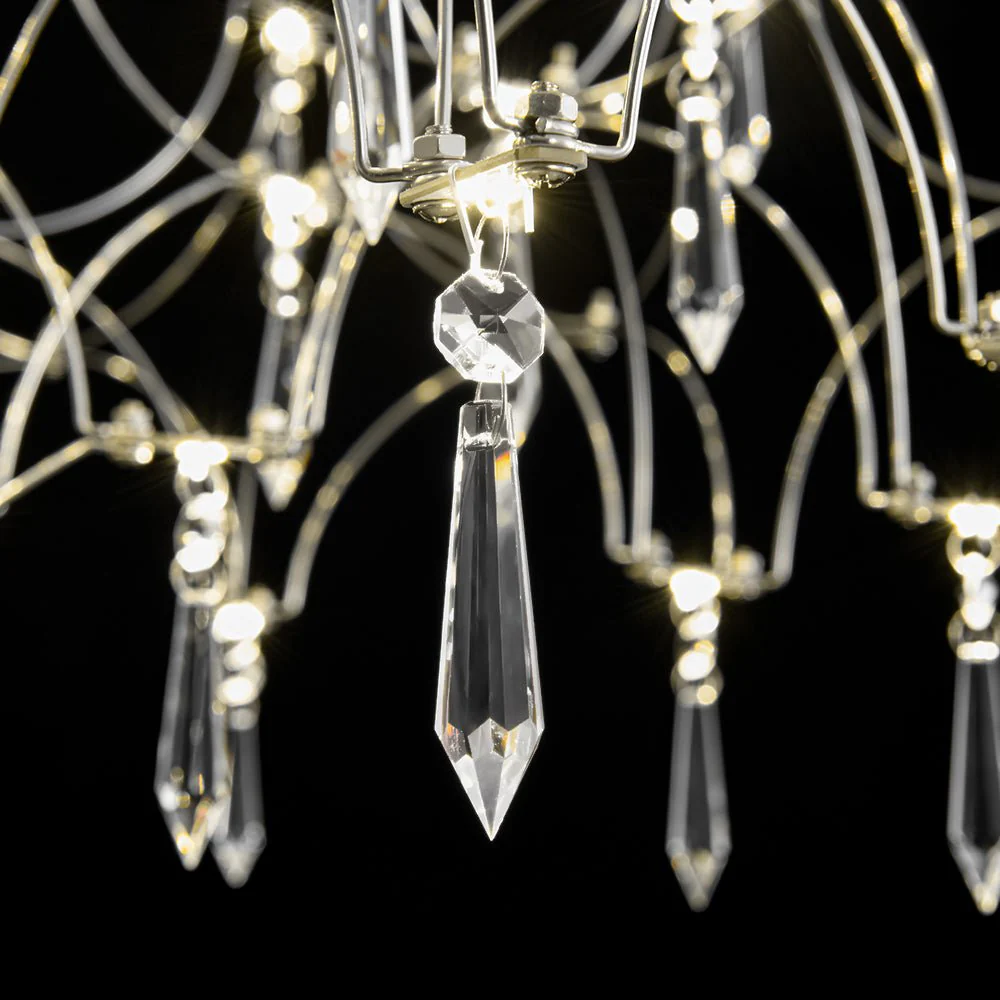(OpenBox) Modern Luxe Glam Starry Sky LED Crystal Chandelier - Image 17