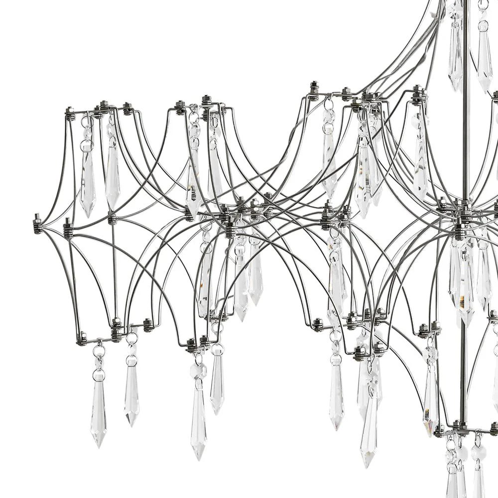 (OpenBox) Modern Luxe Glam Starry Sky LED Crystal Chandelier - Image 19