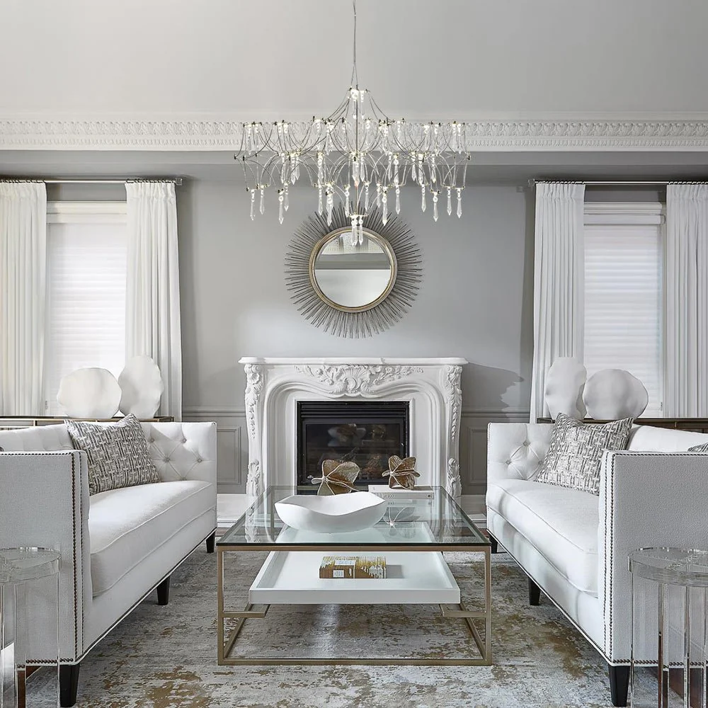 (OpenBox) Modern Luxe Glam Starry Sky LED Crystal Chandelier - Image 2