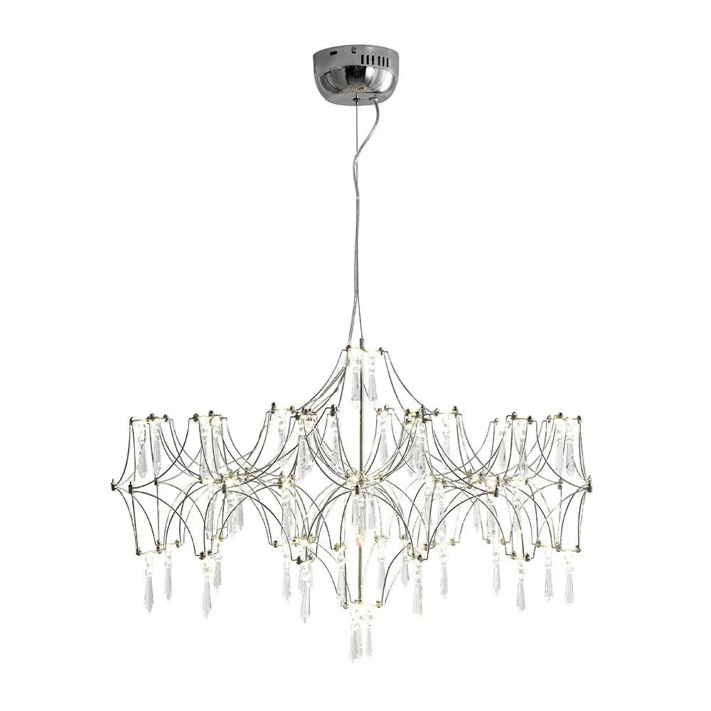 (OpenBox) Modern Luxe Glam Starry Sky LED Crystal Chandelier - Image 3