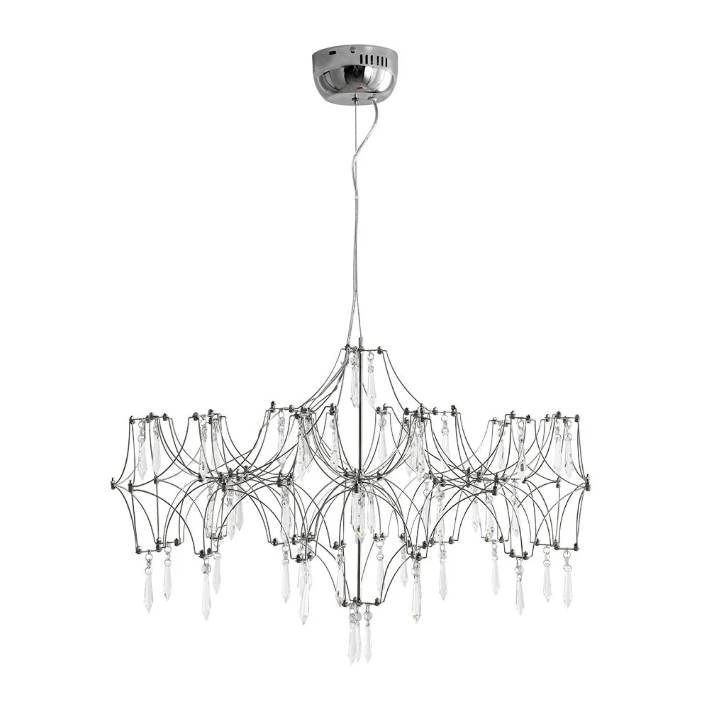 (OpenBox) Modern Luxe Glam Starry Sky LED Crystal Chandelier - Image 4