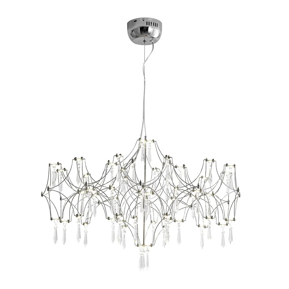 (OpenBox) Modern Luxe Glam Starry Sky LED Crystal Chandelier - Image 5