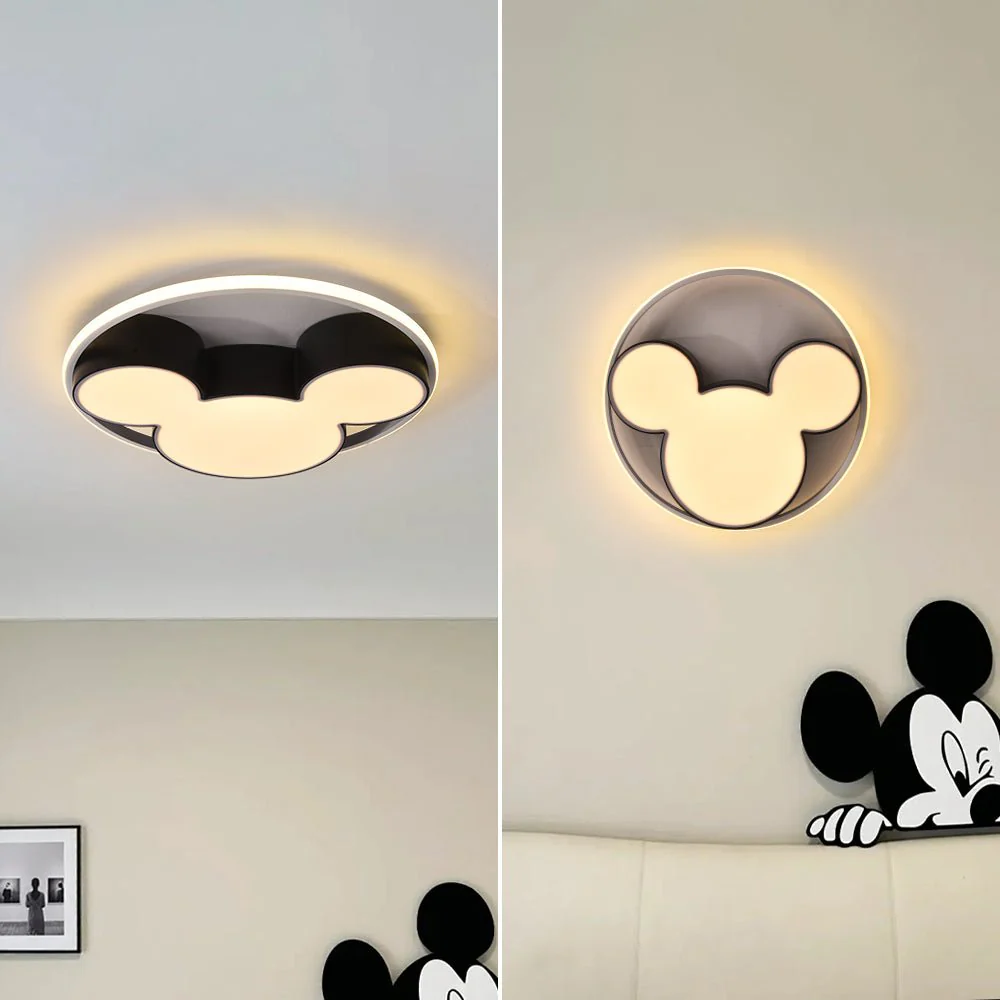 Dimmable Modern Mickey Design LED Flush Ceiling Light - Image 3