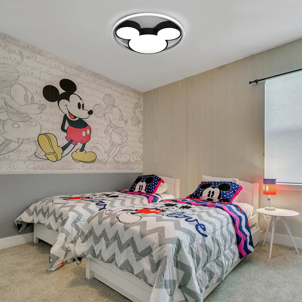 Dimmable Modern Mickey Design LED Flush Ceiling Light - Image 6