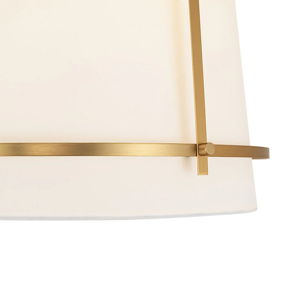 Modern Mid-Century Fabric Tall Cone Cage Pendant Light - Image 12