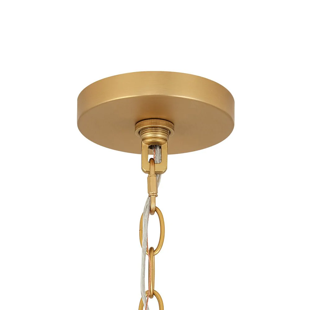 Modern Mid-Century Fabric Tall Cone Cage Pendant Light - Image 15