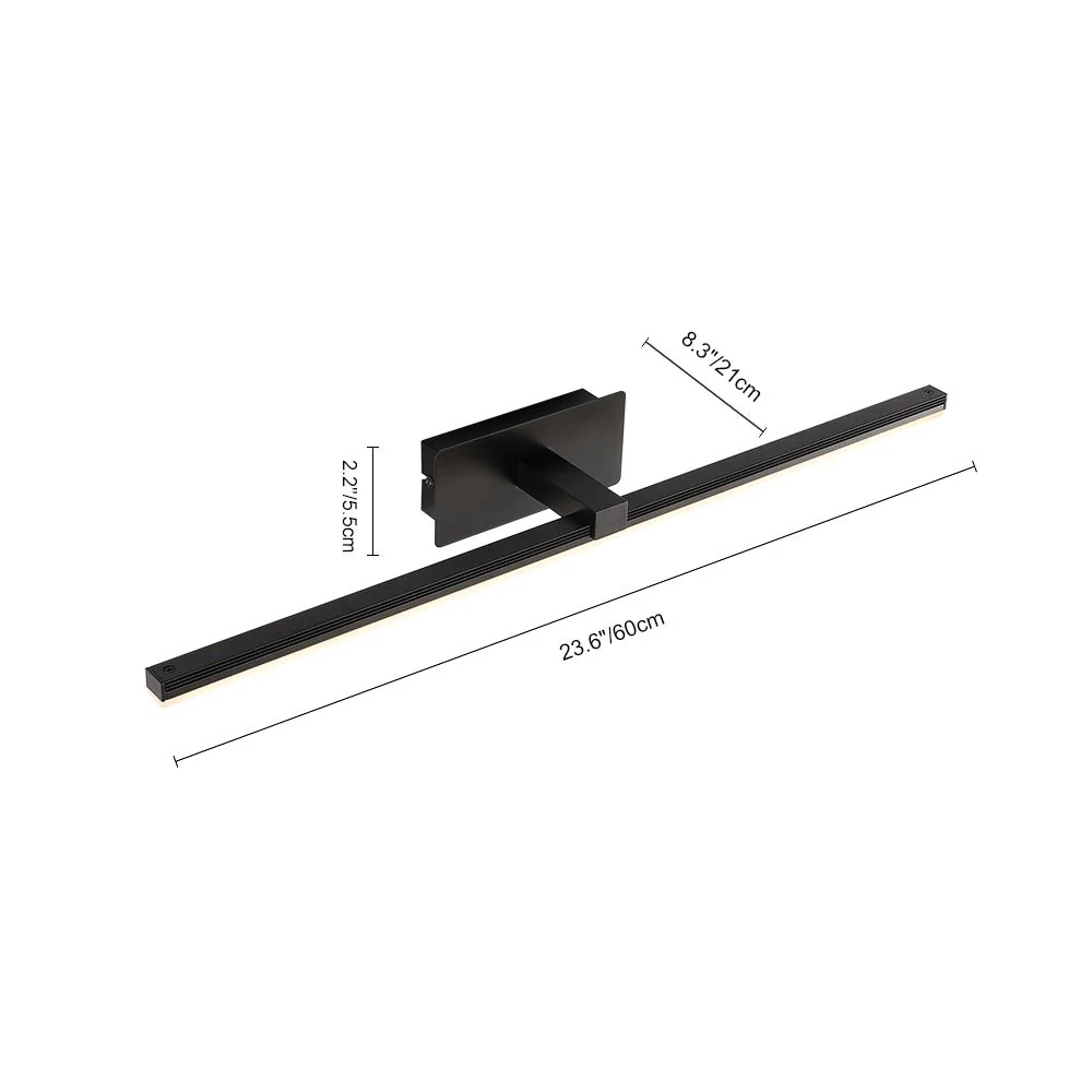 Modern Minimalist LED Linear Bathroom Vanity Light Warm White Wall Sconce - Image 17
