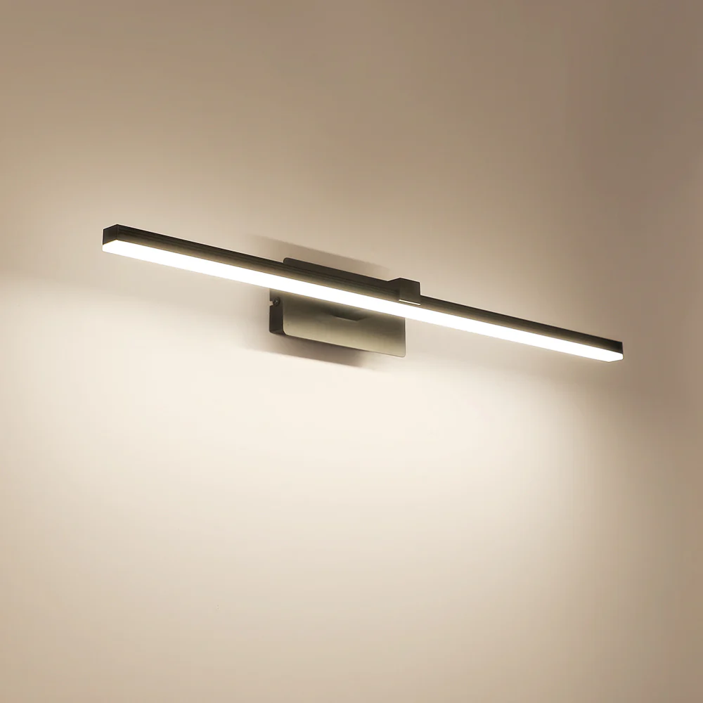 Modern Minimalist LED Linear Bathroom Vanity Light Warm White Wall Sconce - Image 3