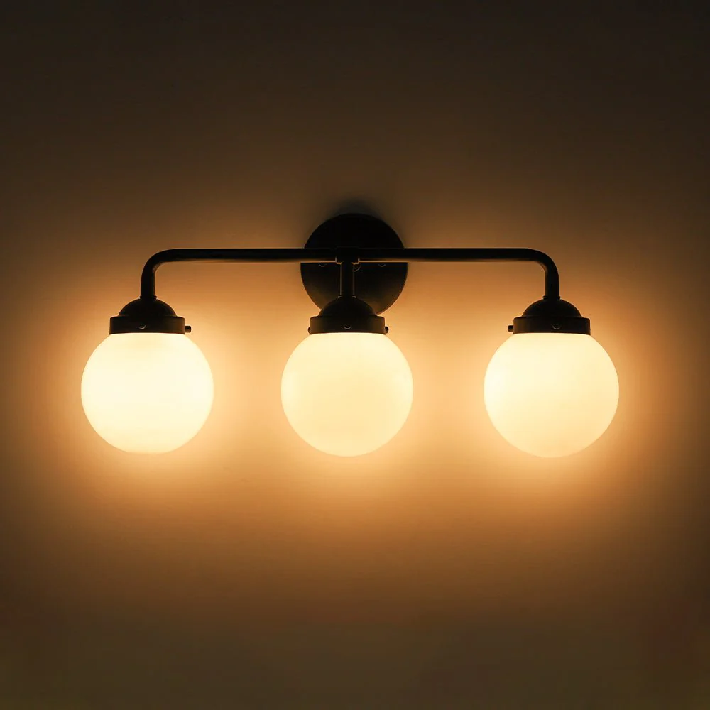 Modern Shine Opal Glass Globe Bathroom Vanity Wall Light - Image 16
