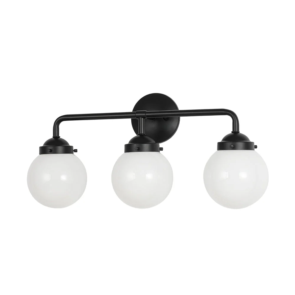 Modern Shine Opal Glass Globe Bathroom Vanity Wall Light - Image 6