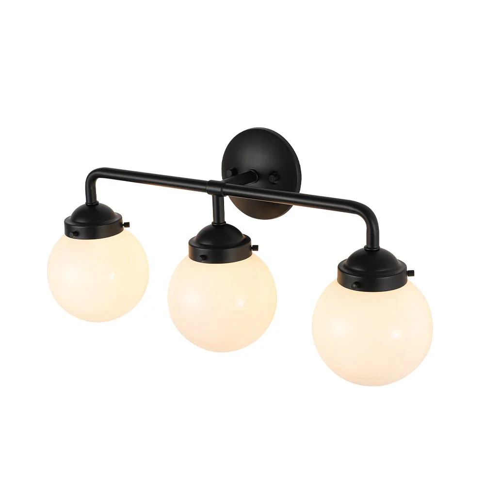 Modern Shine Opal Glass Globe Bathroom Vanity Wall Light - Image 7