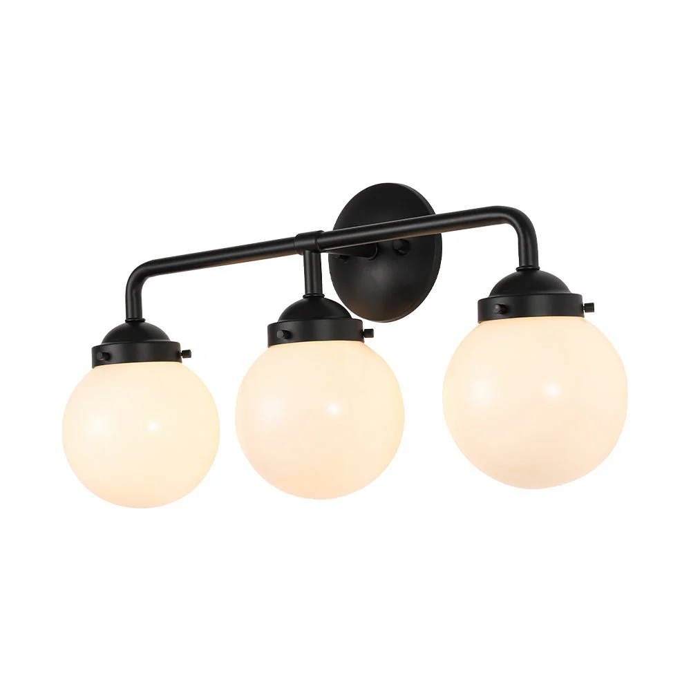 Modern Shine Opal Glass Globe Bathroom Vanity Wall Light - Image 9